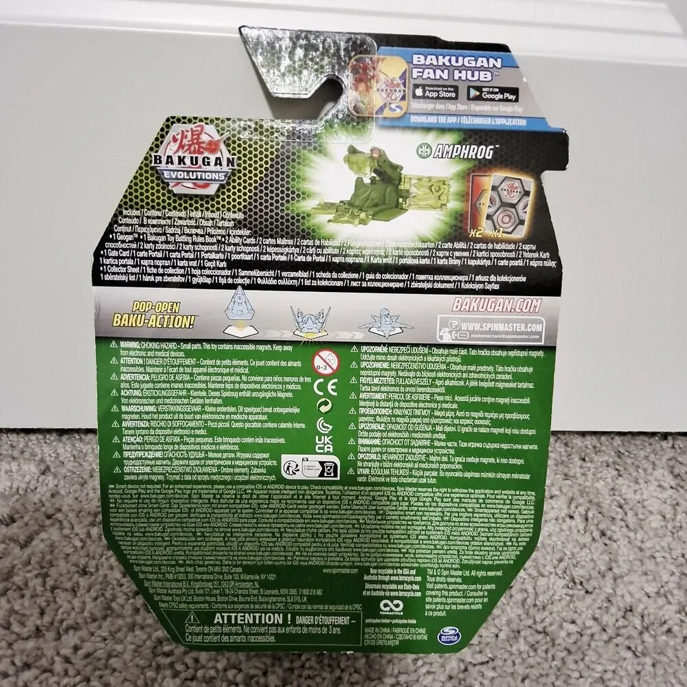 Bakugan Evolutions Geogan Amphrog Action Figure & Collectible Cards Spin Master